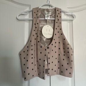 NWT Costa Blanca Cropped Waistcoat Vest